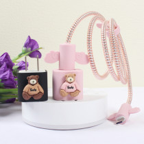 iphone Apple 11 8x se2 xsmax xr 7plus 6s 5W mobile phone charger cover sticker data cable winding rope cartoon cute soft silicone protection