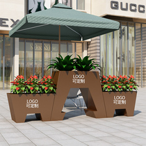 Sales Department outdoor flower box combination hotel courtyard terrace flower tank milk tea shop Municipal Engineering outside the flower bed customization