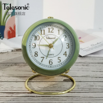 TELESONIC Uranus Creative Metal ALARM Clock Mute Bedside Clock Clock Children elementary school students simple alarm clock