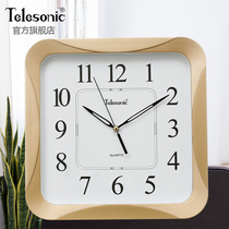 TELESONIC Uranus modern clock clock simple living room creative clock bedroom quartz clock jump second wall clock