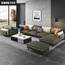 Technology cloth light luxury sofa large apartment simple modern Nordic style furniture living room sofa combination set