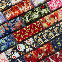 Japanese and wind gilded cotton cloth home fabric hand patchwork DIY fabric Japanese cotton clothing printing and dyeing fabric