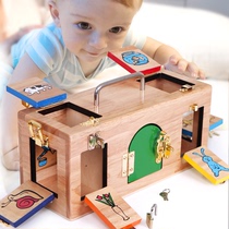 Montessori lock box Childrens Montessori early education educational toys 1-2-3 years old Montessori unlock toys