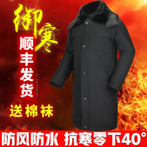 Military cotton coat medium length thick thick winter clothing winter work duty cotton clothing multi-function security coat mens cotton jacket