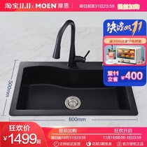 Moen Quartz Sink Large Single Tank Kitchen Wash Black T27905BL 27908 27901 27906