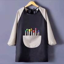 Children draw clothes cover clothes fine art raw pottery apron waterproof anti-oil calligraphy special elementary school students write Mao pen characters