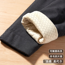 Winter cotton pants wool trousers ladies Silk Warm Pants Man thickened High waist Thunderpants down to Bottom Modale Autumn Pants