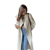 Early autumn 2021 new small man trench coat Loose Womens Spring and Autumn Joker casual coat autumn and winter