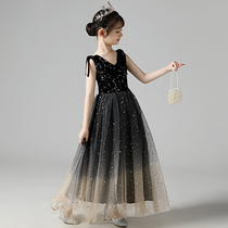Childrens evening dress high-end piano performance costume girl host catwalk show girl princess dress summer