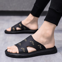 Mens slippers Summer outside wearing outdoor 100 hitch anti-slip beach sandals Indoor bathroom bathing home The home is lined