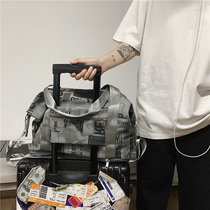 Short Haul Luggage Travel Bag Men Handbag kit Pull Rod Box Large Capacity Business Trip Single Shoulder Portable Woman Light Fitness