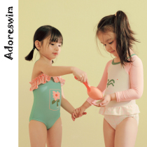 Adoreswim original design baby cute sling small floral conjoined foreign style children hot spring swimsuit
