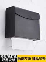 Toilet punch-free toilet paper box Hotel toilet wall-mounted pumping paper box Toilet kitchen tissue box paper holder