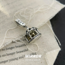925 sterling silver only pendant vintage distressed carousel pendant personality Thai silver side pendant niche temperament BCZ92