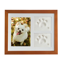 Pet Paw Print Pooch Memorial Printed Clay Photo Album Cat Paw Dog Paw Dog Palm Print Solid Wood Photo Frame Kitty Household Goods