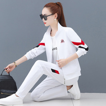 Jordan Neau Sportswear Suit Woman Spring Autumn Pure Cotton Three Sets 361 Collar Casual Weavewear Fashion Running Suit Tide