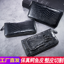  Thai mens crocodile leather handbag wallet leather crocodile belly leather long clutch vertical business casual