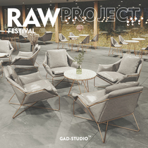 Nordic sales office talks table and chair combination milk tea cafe rest area reception sofa reception one table four chairs
