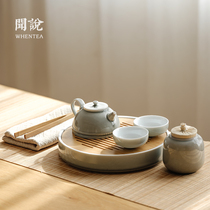 Japanese Ashtray Simple teapot Tea set Household Zen Kung Fu ceramic teacup Small tea tray