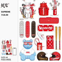 American classic tide brand luggage sticker personality laptop skateboard suitcase sticker art waterproof shell light 94