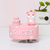 Graduation gift for girlfriend year of life Year of the Rat daughter child birth day Girl mouse music box music box rotating clockwork