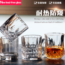 High-quality 6-pack square cup Square whisky cup Foreign wine glass Glass Beer glass Spirits glass Water cup