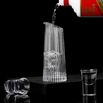 Bell Crystal Glass Decanter Wine Wine dispenser home small hip bottle creative striped small pot