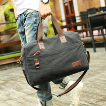 KCE vintage canvas men bag Hand bag large capacity Travel Bag Mens shoulder bag computer bag trend shoulder bag