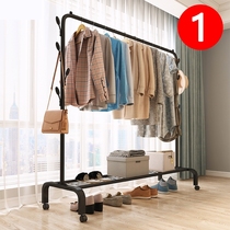Simple floor-to-ceiling hanger hanger Bedroom mobile coat rack Hanging bag rack Simple modern household clothes storage rack