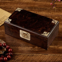 Purple sandalwood jewelry box mahogany Chinese style collection box retro solid wood jewelry walnut jewelry jadeite storage box