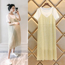 Maternity summer dress 2021 new chiffon maternity dress summer thin maternity dress summer skirt long long dress