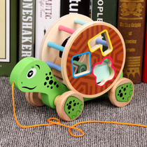 Baby drag toddler toy car Kindergarten 1-3 years old children pull rope pull thread early education educational toy