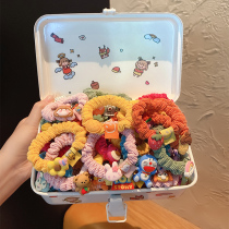 Children's cute Korean head rope net red 2021 new little girl cartoon large intestine hair ring does not hurt hair rubber bands