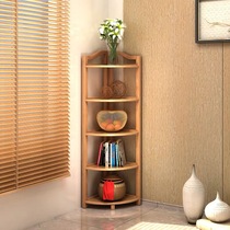 Nanzhu shelf corner frame tripod turret corner frame solid wood corner cabinet bracket Wall corner frame storage frame bathroom rack
