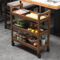 Vegetable shelves multi-storey hot pot restaurant special kitchen dishes shelf hotel commercial vegetable plate solid wood shelf