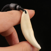 True black dog tooth pendant wolf tooth pendant male big mastiff tooth necklace female pendant dog tooth child baby portable pendant