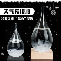 Weather forecast bottle storm bottle office computer desktop desk ornaments birthday gifts Boys and Girls cute trinkets