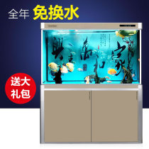 Sensen large fish tank aquarium water-free living room feng shui lucky small household filter bottom filter fish tank
