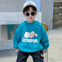 Ottman clothes boy necropolis for spring autumn clothing 2022 new handsome young children play undershirt casual boomer