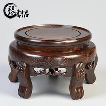Fish tank base solid wood sword tank vase bonsai base round Buddha statue base home accessories ornaments base frame