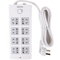 Del 18211 Safety Socket Plug Board 8 Hole 3 Meter Wire Terminal Panel With Wire Plug and Row Multifunction