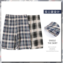 2 Dress Mens Sleeping Pants Mens Summer Thin models Modale big pants underpants Pants Shorts Big Code Plaid can be worn outside