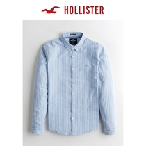 Hollister autumn trend elastic tight poplin long sleeve shirt men 308613-1