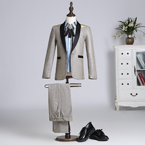 Childrens dress suit suit Boy Korean version casual host performance suit Flower girl small suit Vest three-piece set