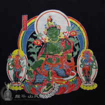 Ancient craft making batik Buddhist cloth painting Single layer painting green mother 111*11
