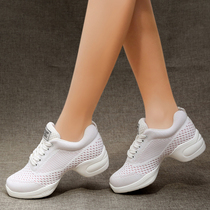 Jiao Baihui new spring and summer square dance womens shoes net White dance shoes womens soft bottom ghost step sailor dance shoes