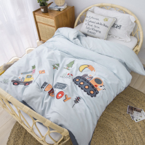 Class A 60 children cartoon car quilt cover cotton cotton quilt cover single piece 120*150 * 200cm boys and girls