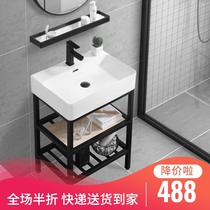 Balcony washbasin Small apartment ceramic washbasin bracket washbasin Floor-to-ceiling bathroom washbasin washbasin pool tank