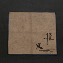 Kangyun tea cloth tea towel absorbent thickened large cotton linen Chinese style kung fu tea set accessories tea mat tea table towel