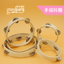 Hand-cranked tambourine childrens kindergarten bell ring professional percussion instrument dance performance tambourine tambourine tambourine